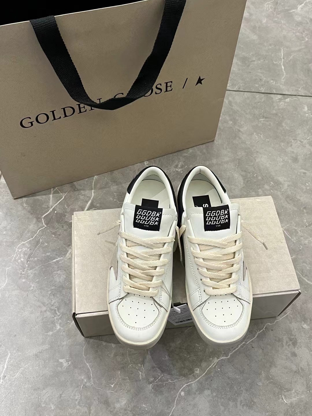 Golden Goose Vintage Distressed Sneakers #144