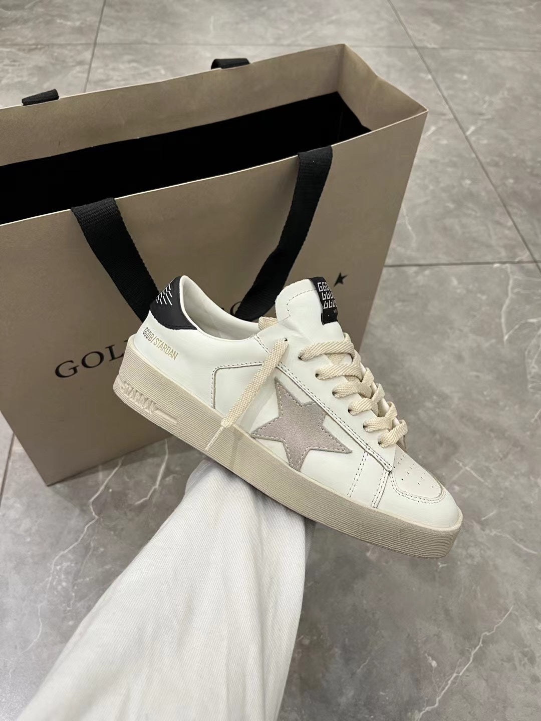 Golden Goose Vintage Distressed Sneakers #144