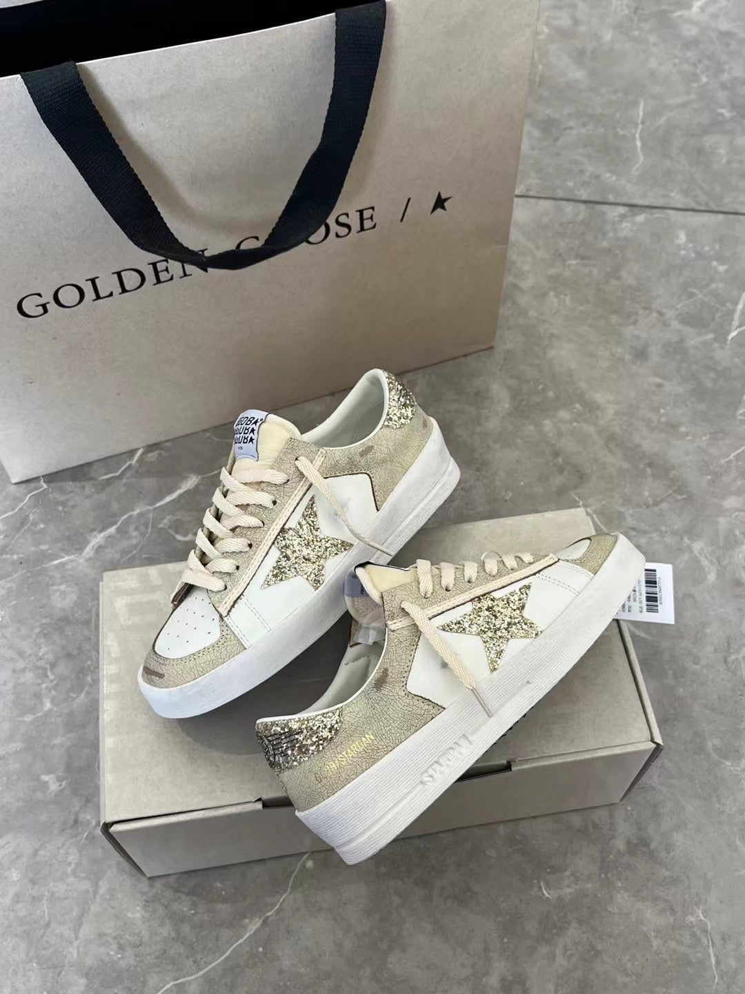 Golden Goose Vintage Distressed Sneakers #239