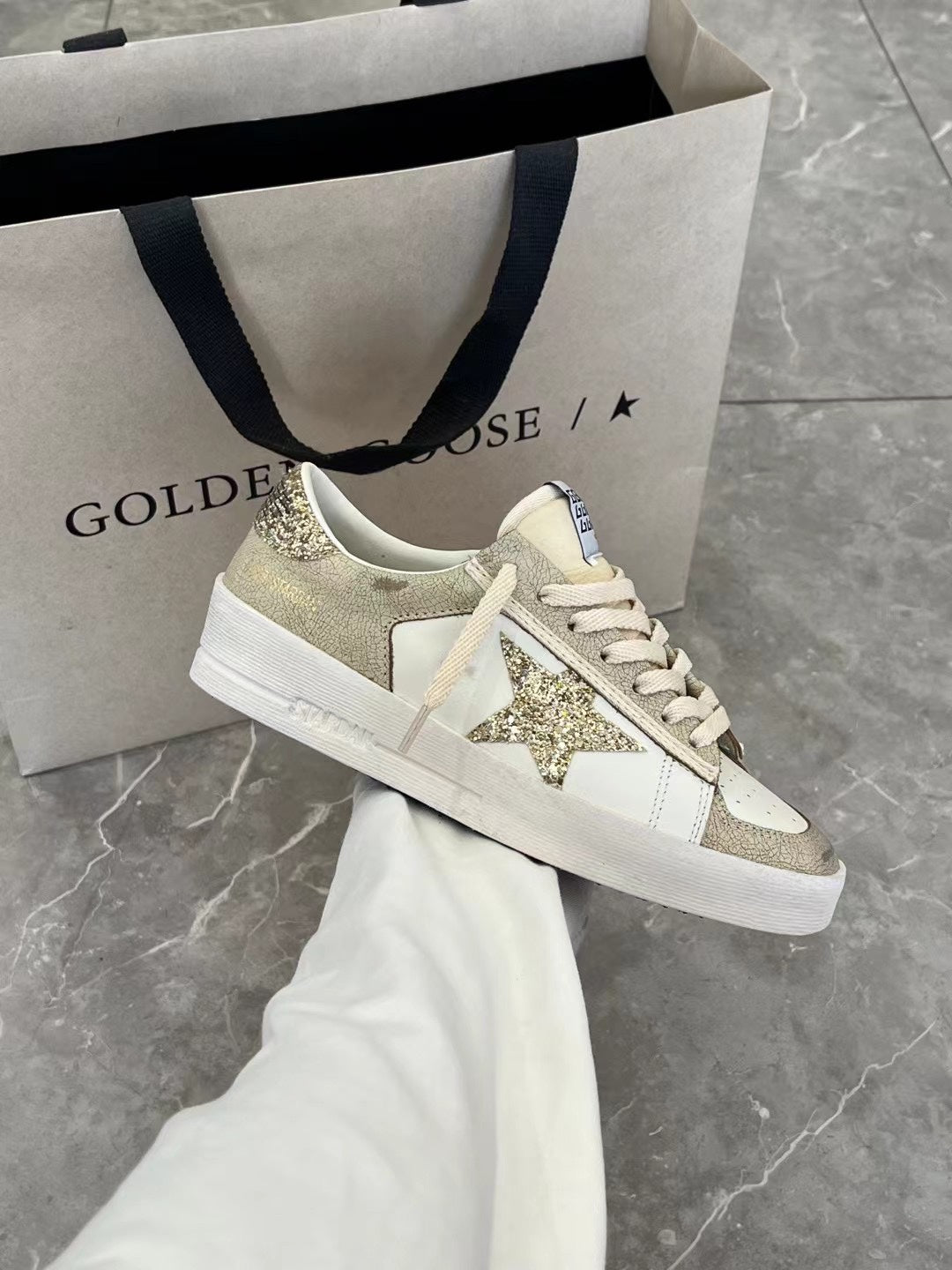 Golden Goose Vintage Distressed Sneakers #239