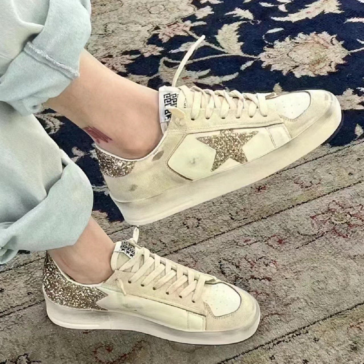 Golden Goose Vintage Distressed Sneakers #239