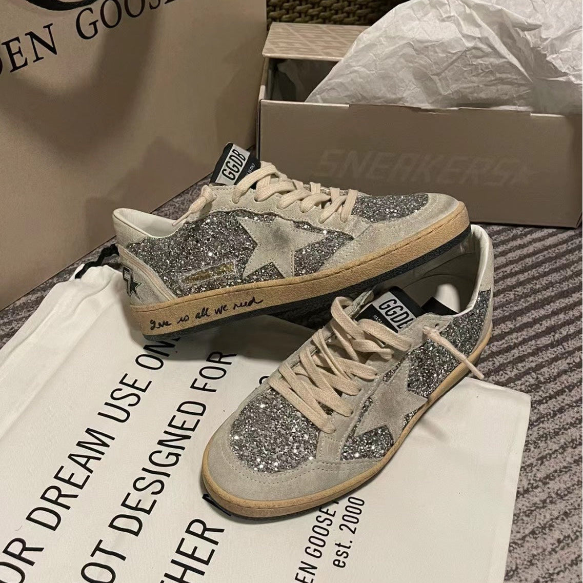 Golden Goose Vintage Distressed Sneakers #106