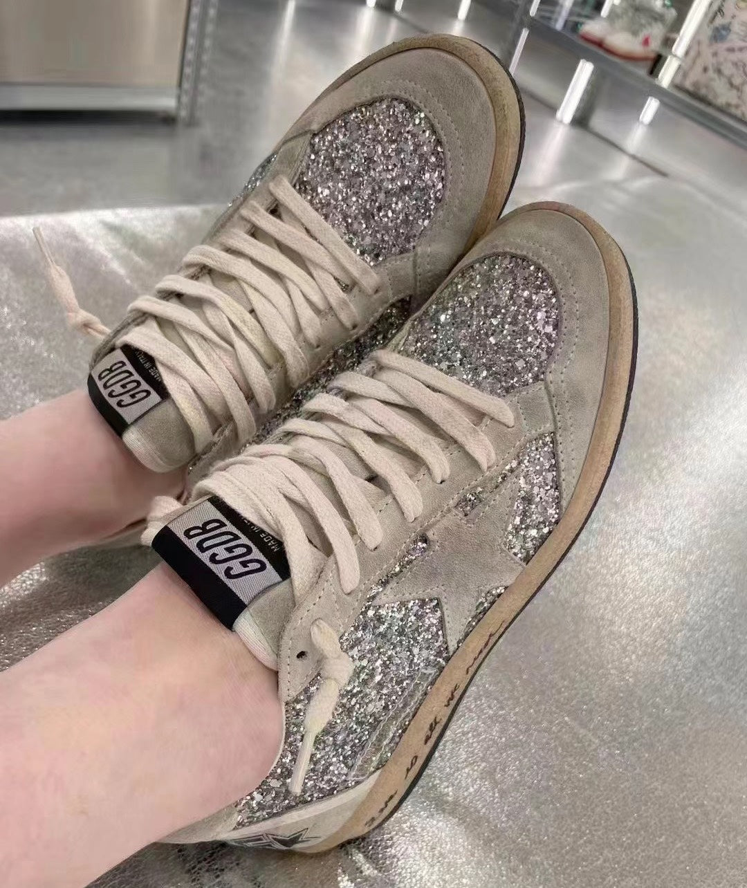 Golden Goose Vintage Distressed Sneakers #106
