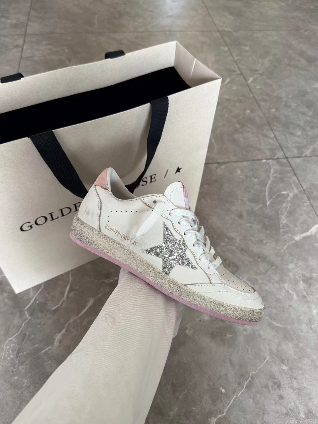 Golden Goose Vintage Distressed Sneakers #083