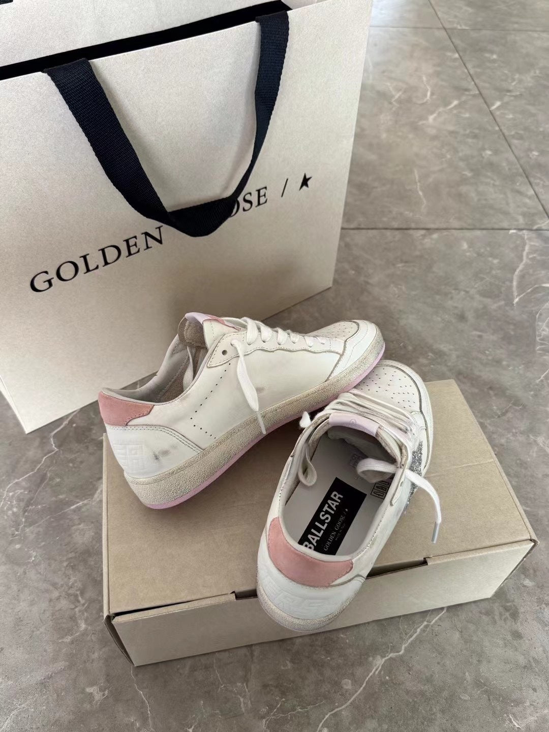 Golden Goose Vintage Distressed Sneakers #083