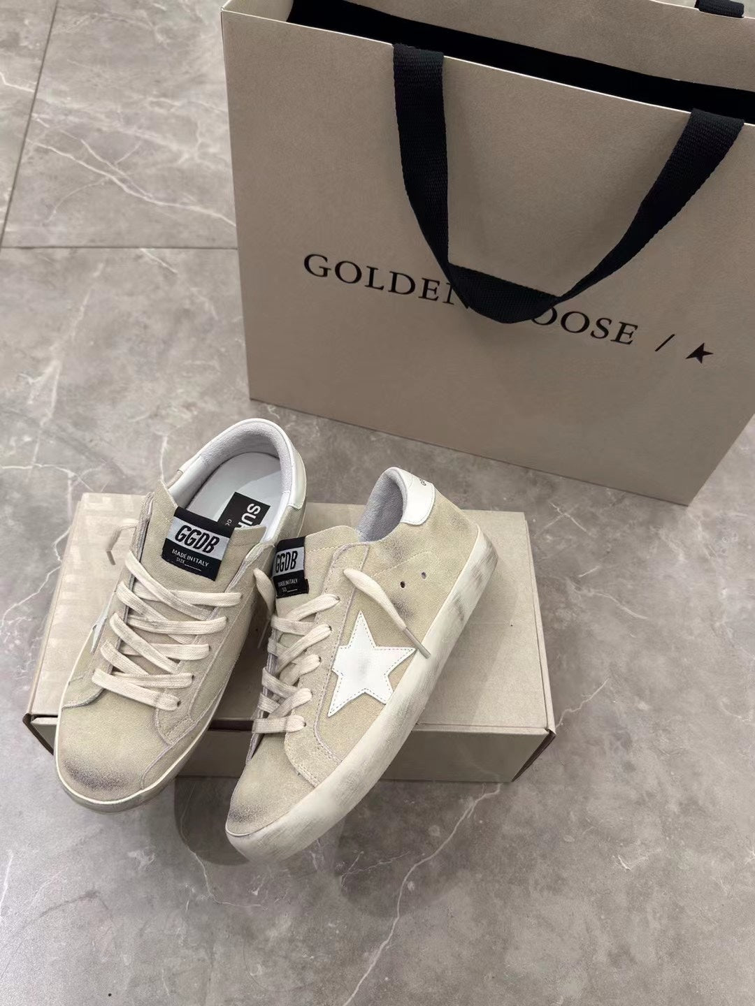 Golden Goose Vintage Distressed Sneakers #073