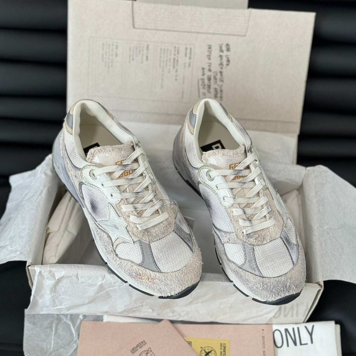 Golden Goose Vintage Distressed Sneakers #150