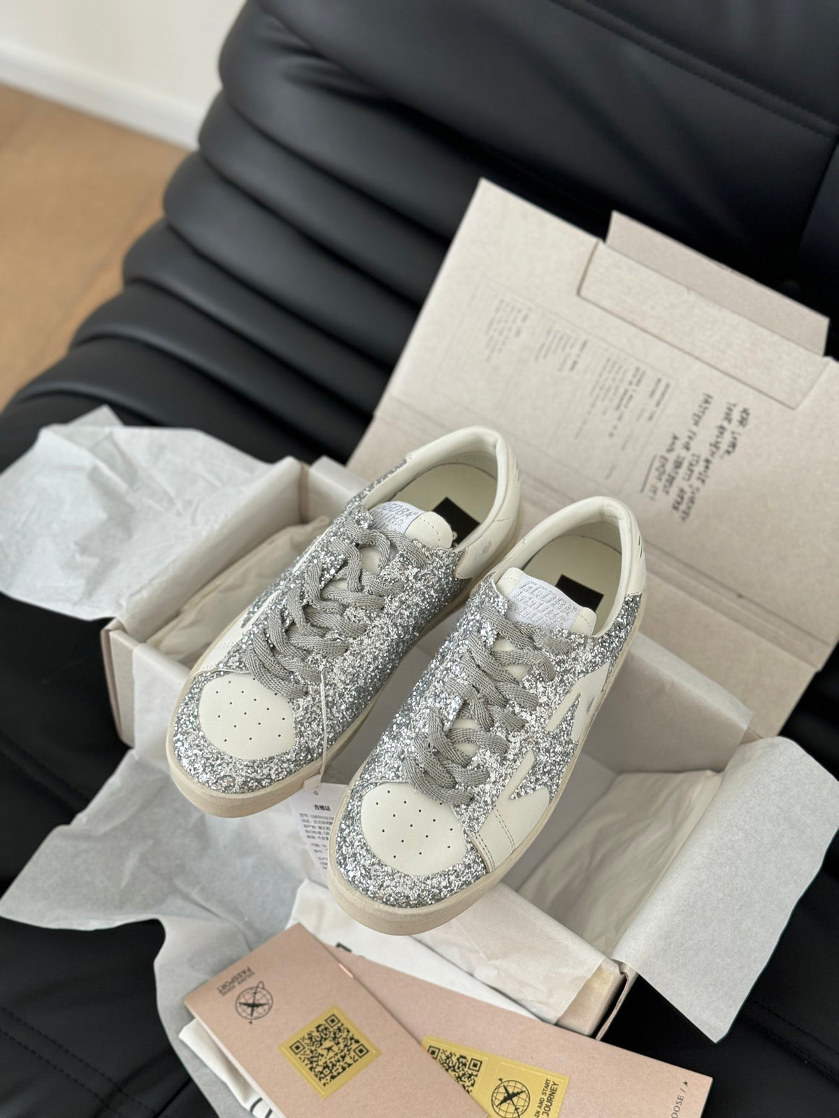 Golden Goose Vintage Distressed Sneakers #223