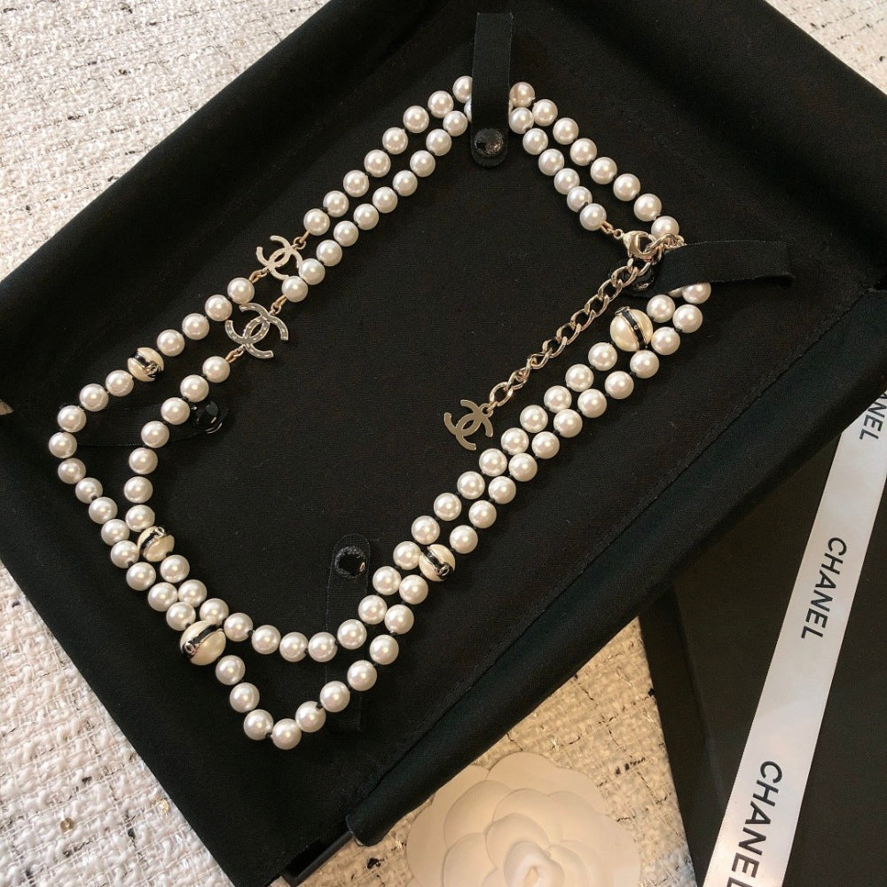 Chanel Pearl Heart Necklace