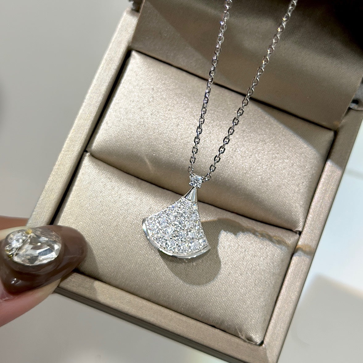 BVLGARI Gold-Plated Crystal Necklace