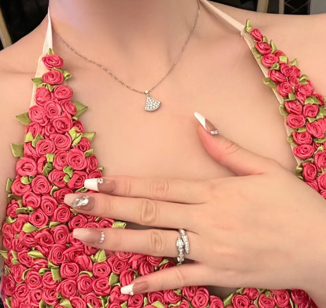 BVLGARI Gold-Plated Crystal Necklace