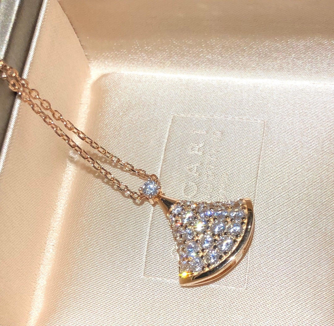 BVLGARI Gold-Plated Crystal Necklace
