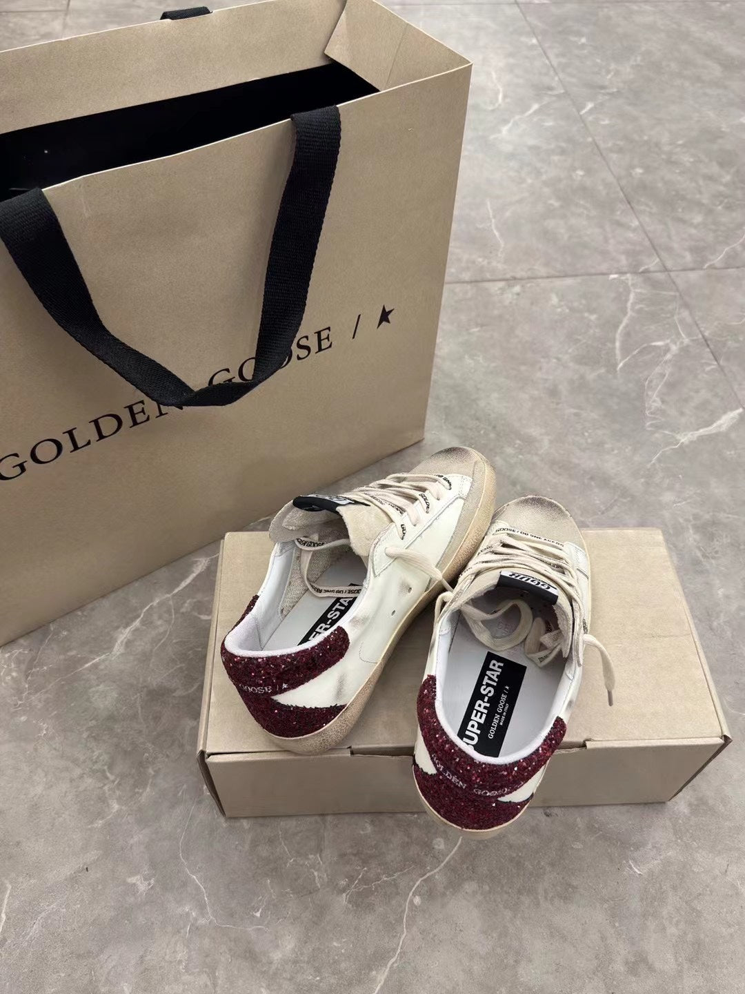 Golden Goose Vintage Distressed Sneakers #100