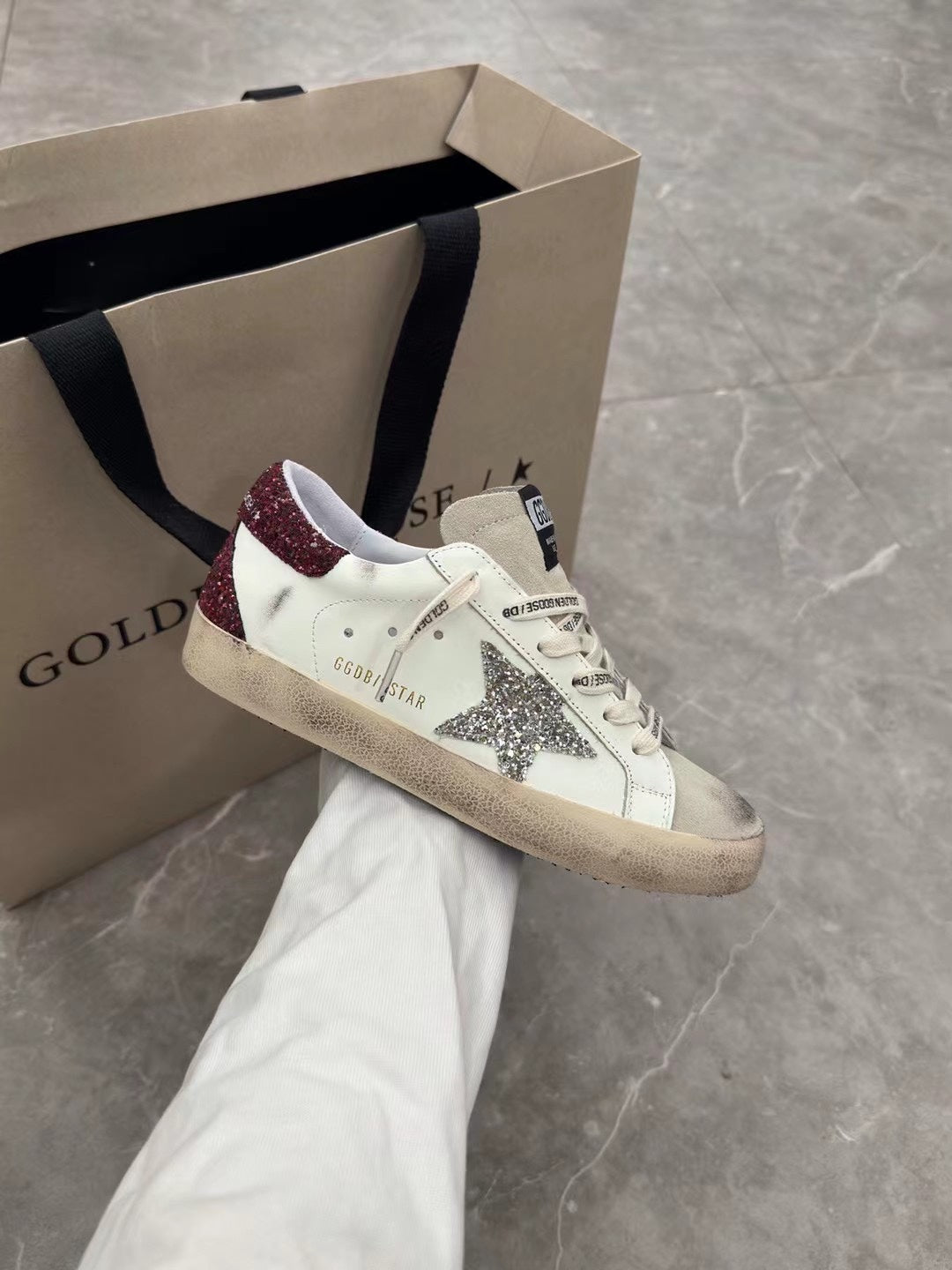 Golden Goose Vintage Distressed Sneakers #100