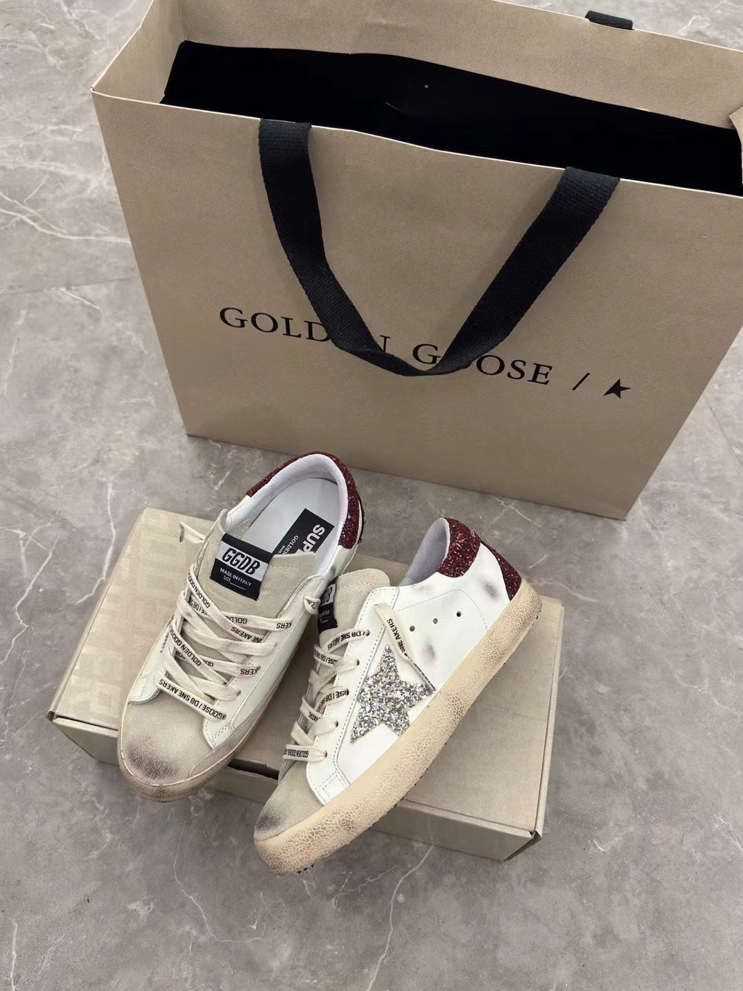 Golden Goose Vintage Distressed Sneakers #100