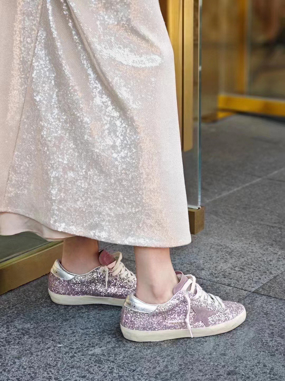 Golden Goose Vintage Distressed Sneakers #071