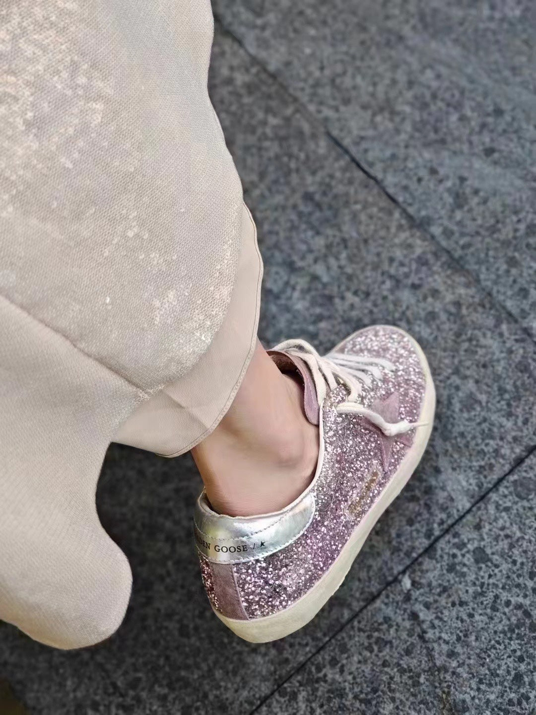 Golden Goose Vintage Distressed Sneakers #071