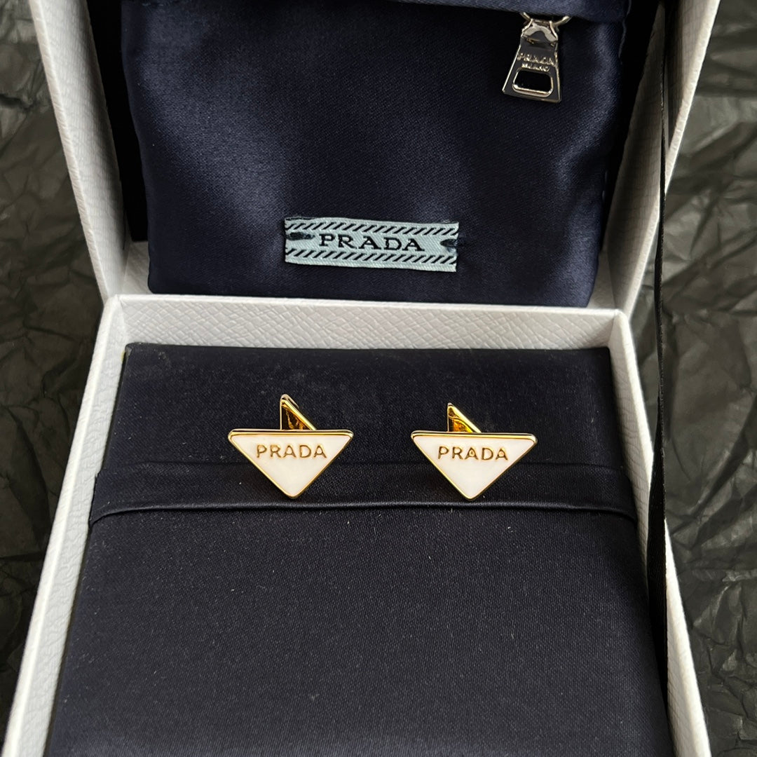 PRADA Triangle stud earrings