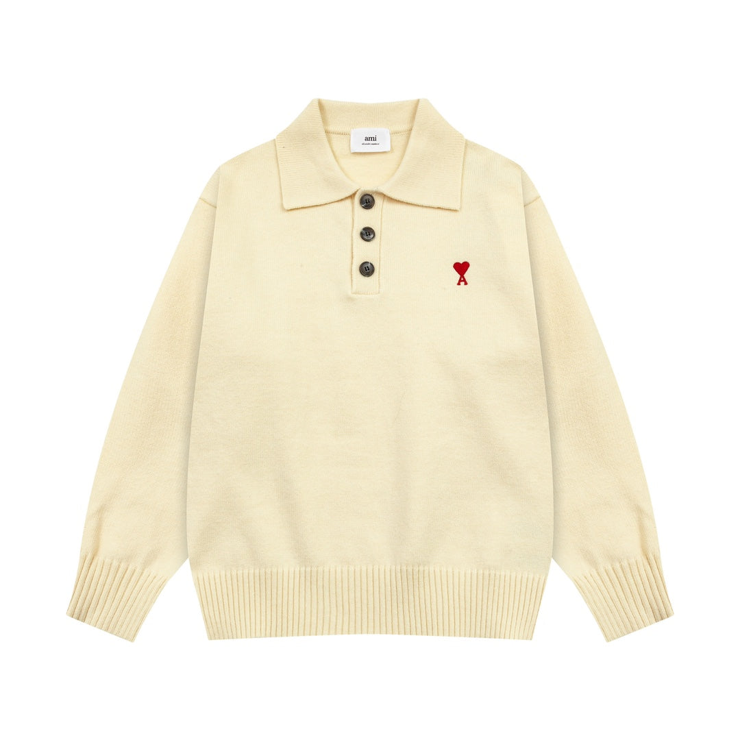 AMI PARIS Cotton and wool sweater