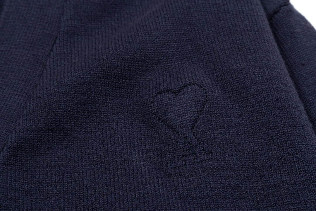 AMI PARIS Cotton and wool cardigan