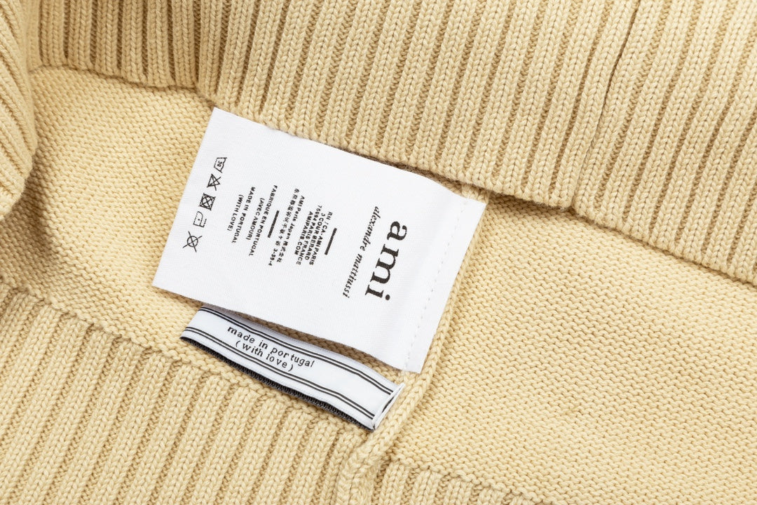 AMI PARIS Cotton and wool cardigan
