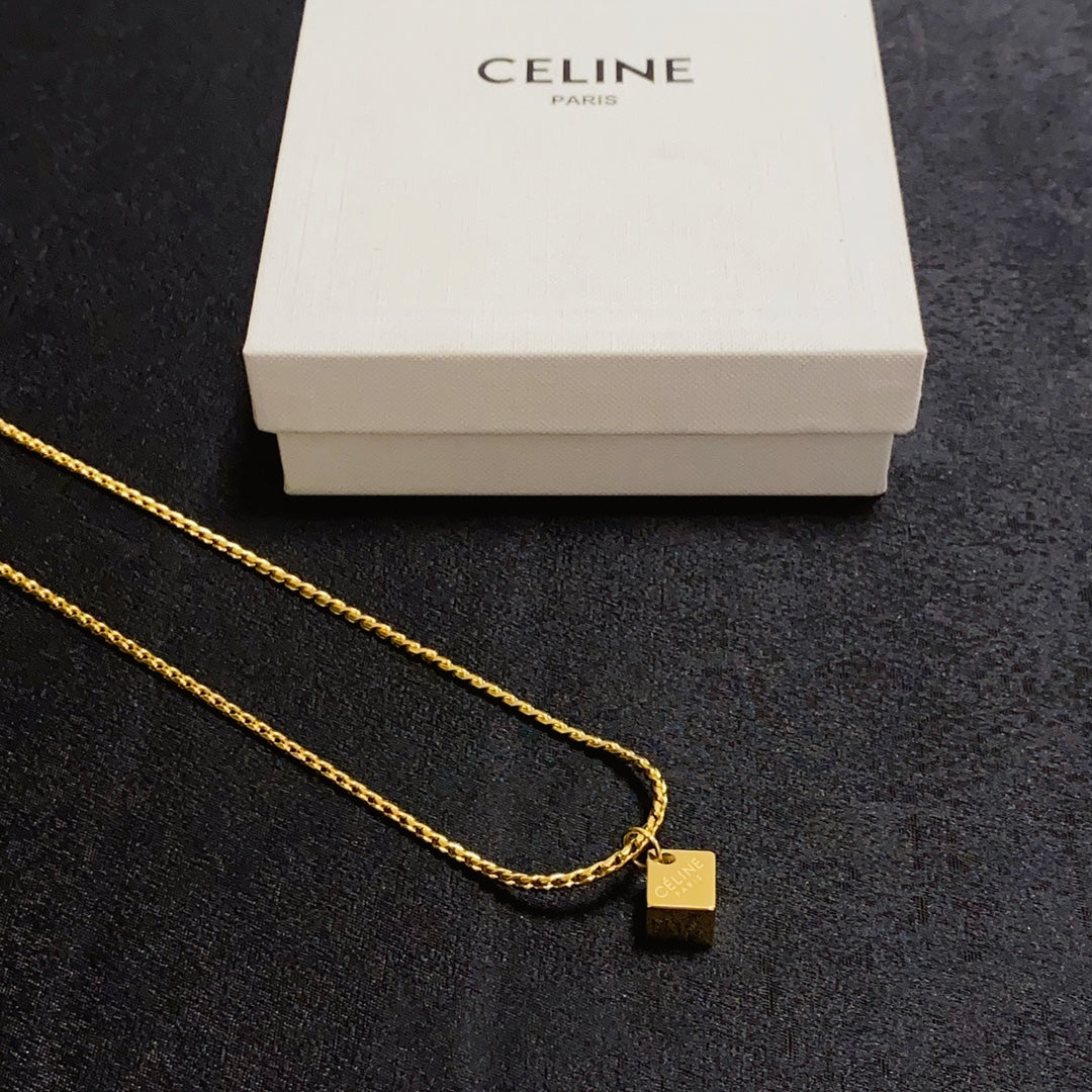 CELINE Gold-Plated Stainless Steel Necklace