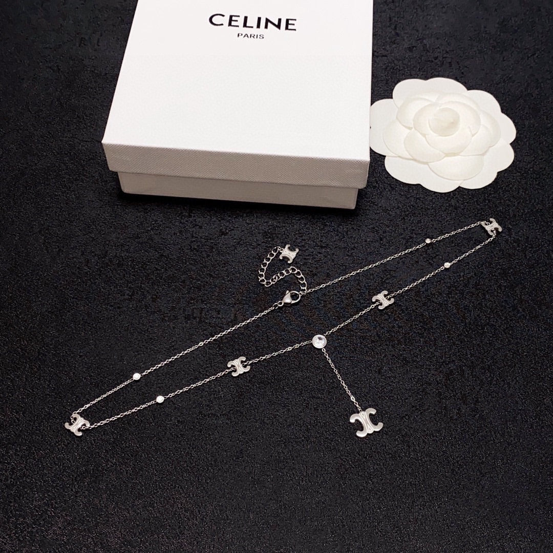 CELINE Gold-Plated Stainless Steel Necklace