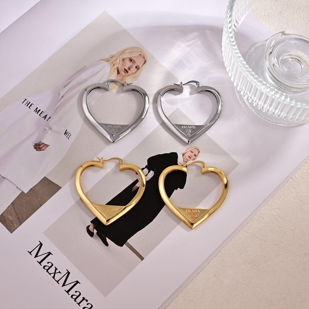 PRADA Heart Earrings