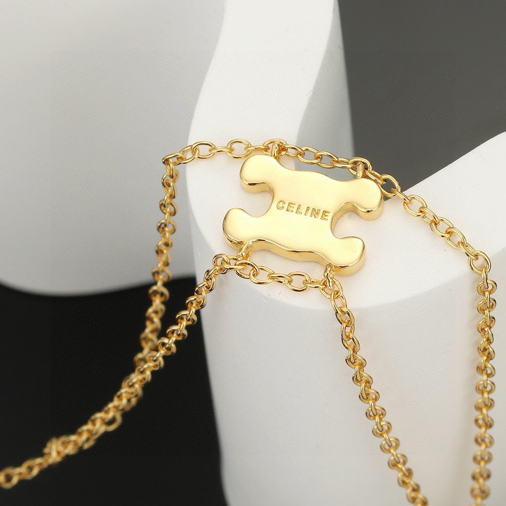 CELINE Gold-Plated Brass Necklace