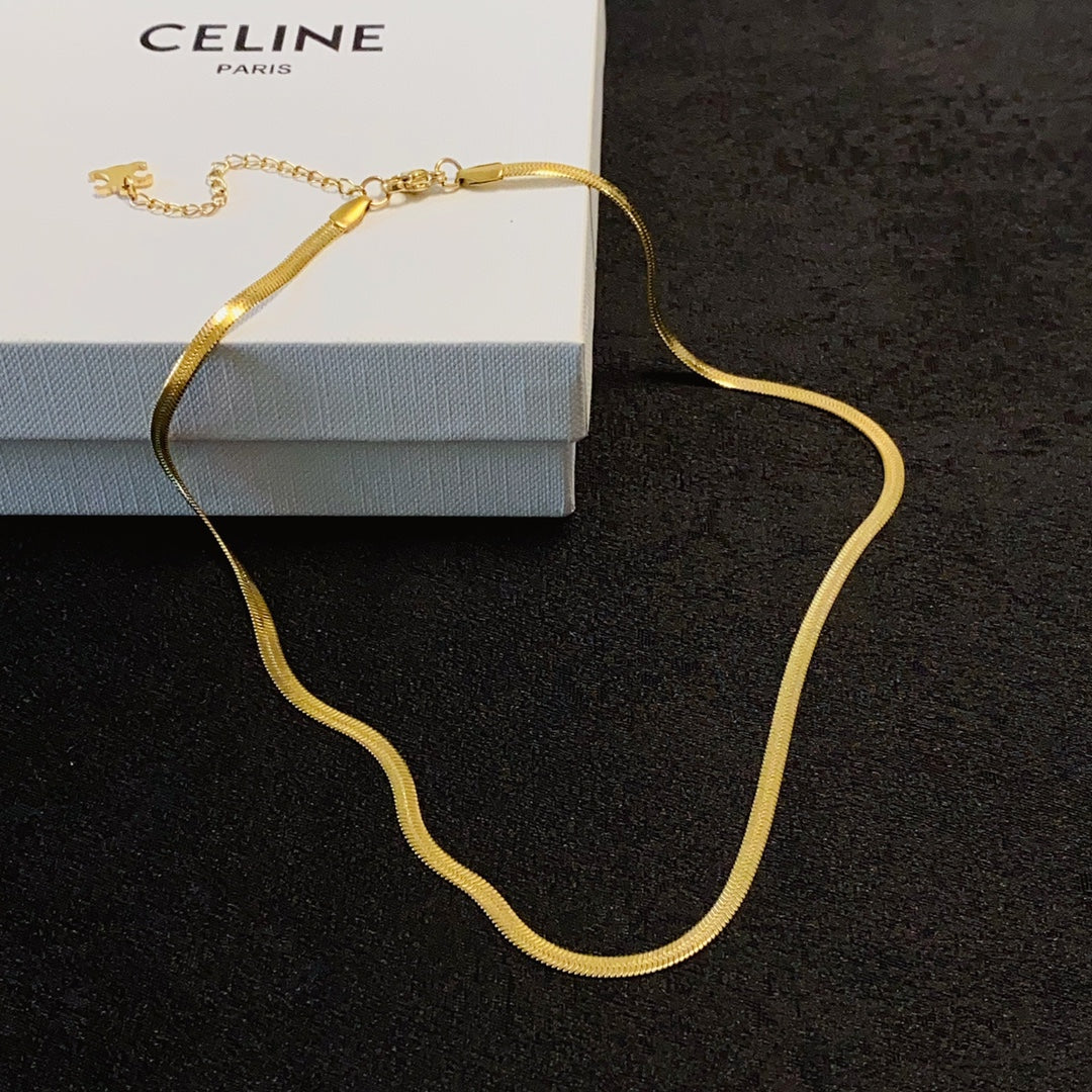 CELINE Gold-Plated Stainless Steel Necklace