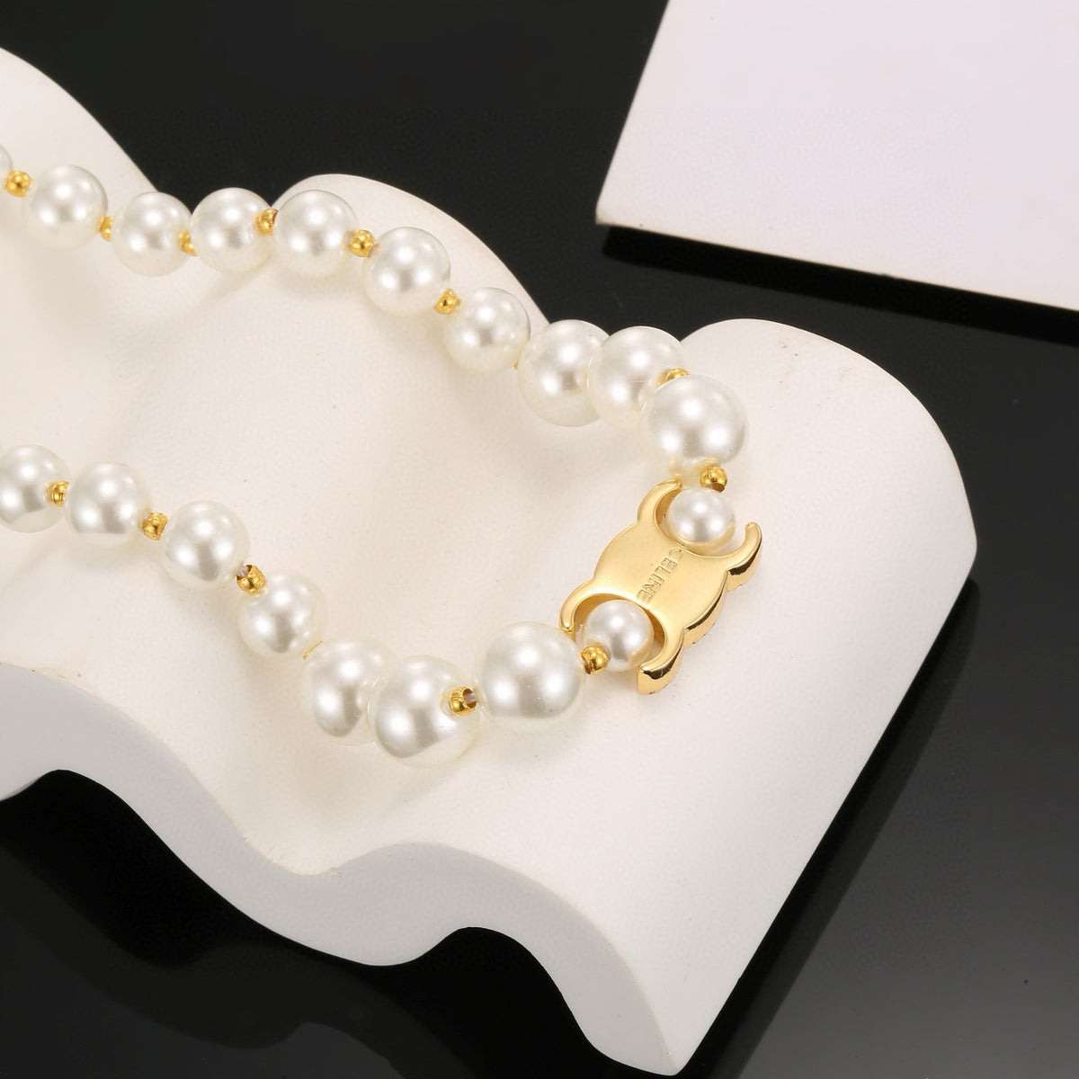 CELINE Pearl Gold-Plated Necklace