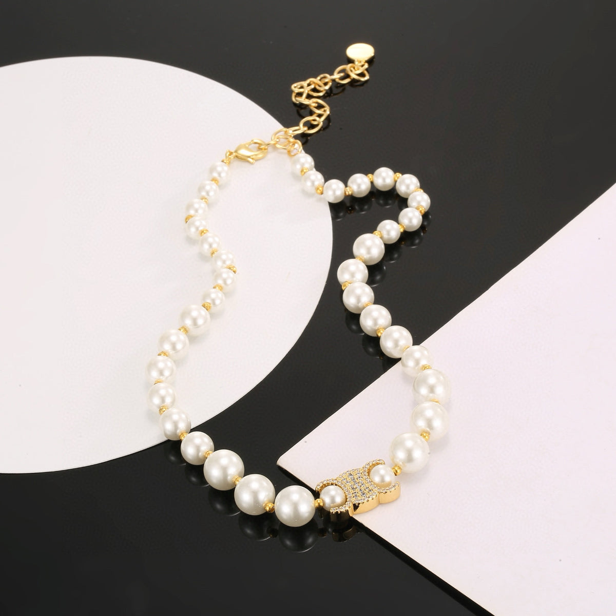 CELINE Pearl Gold-Plated Necklace