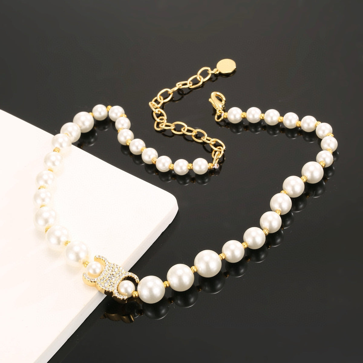 CELINE Pearl Gold-Plated Necklace