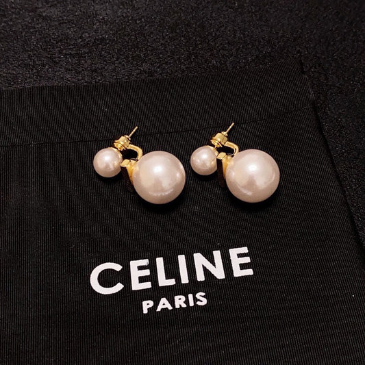 CELINE Pearl Triomphe Earrings