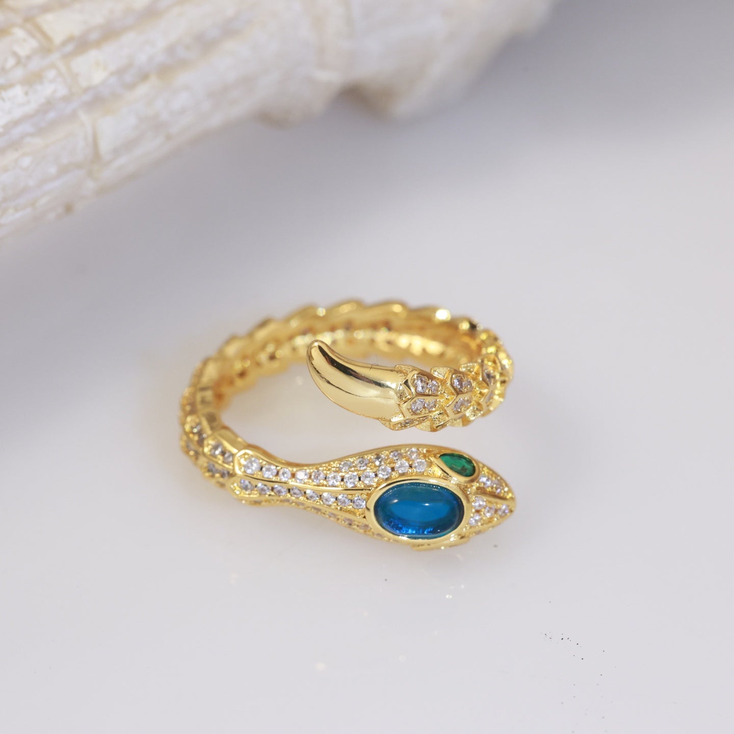 BVLGARI Gold-Plated Serpenti Ring
