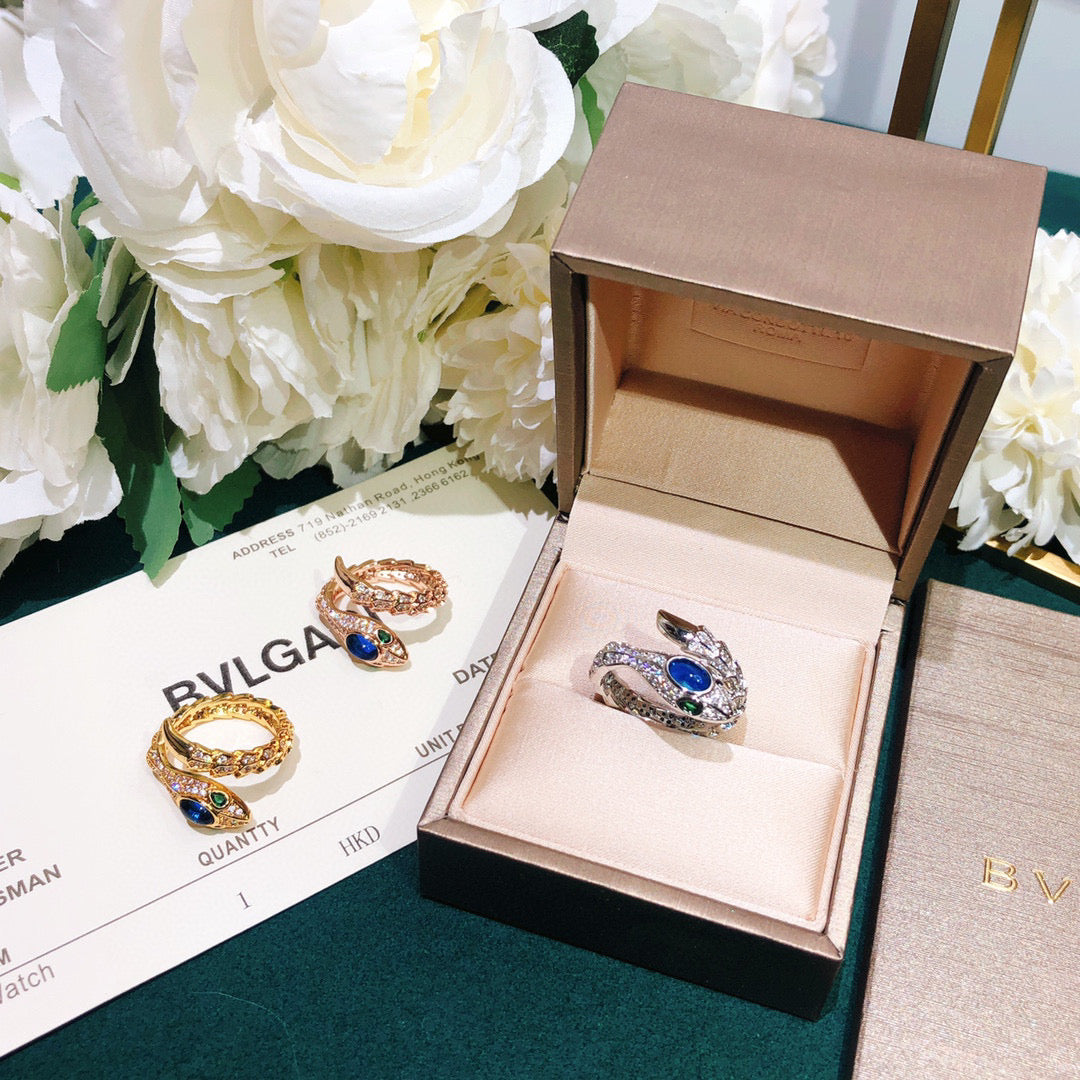 BVLGARI Gold-Plated Serpenti Ring