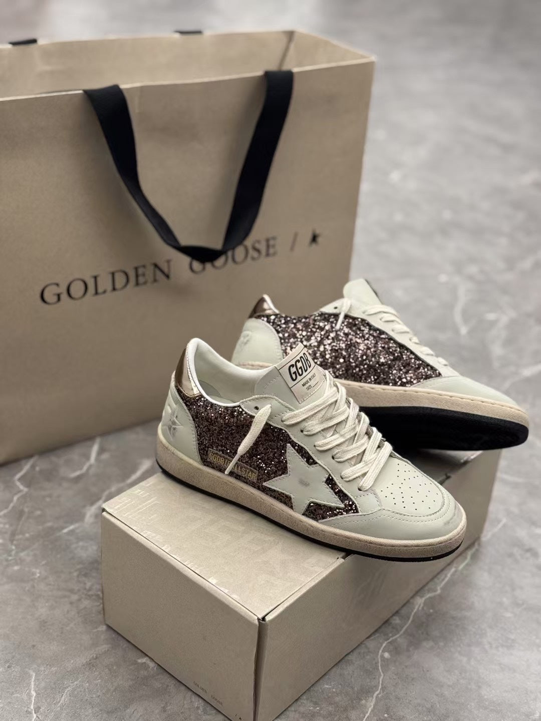Golden Goose Vintage Distressed Sneakers #221