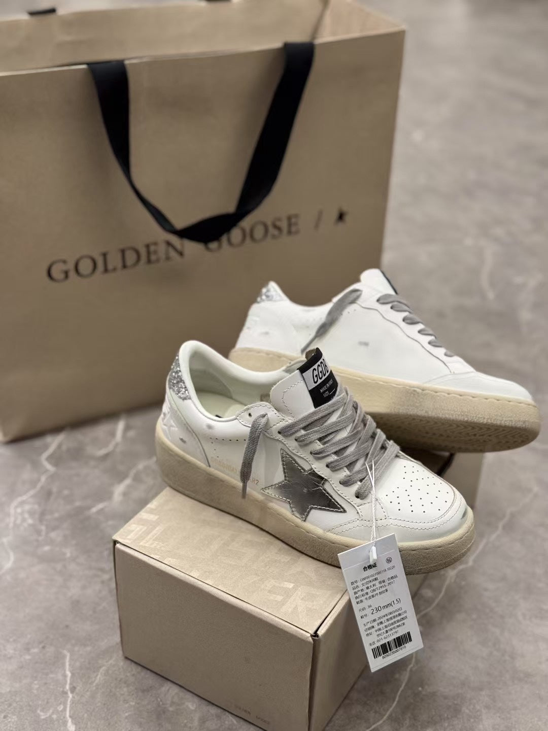 Golden Goose Vintage Distressed Sneakers #218