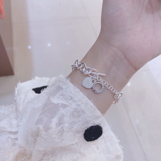 Tiffany & Co. 925 Silver Heart Bracelet