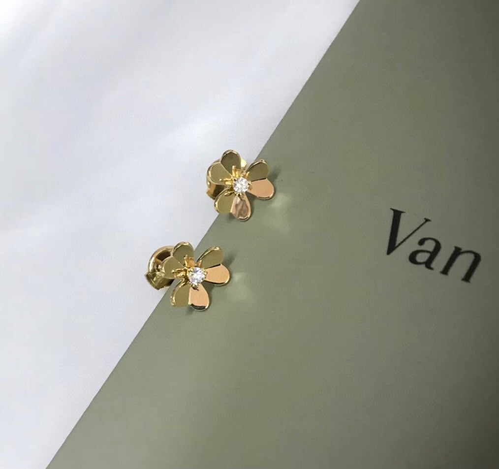 Van Cleef & Arpels Clover Stud Earrings