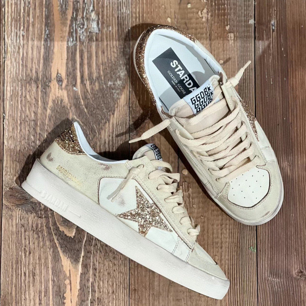 Golden Goose Vintage Distressed Sneakers #085