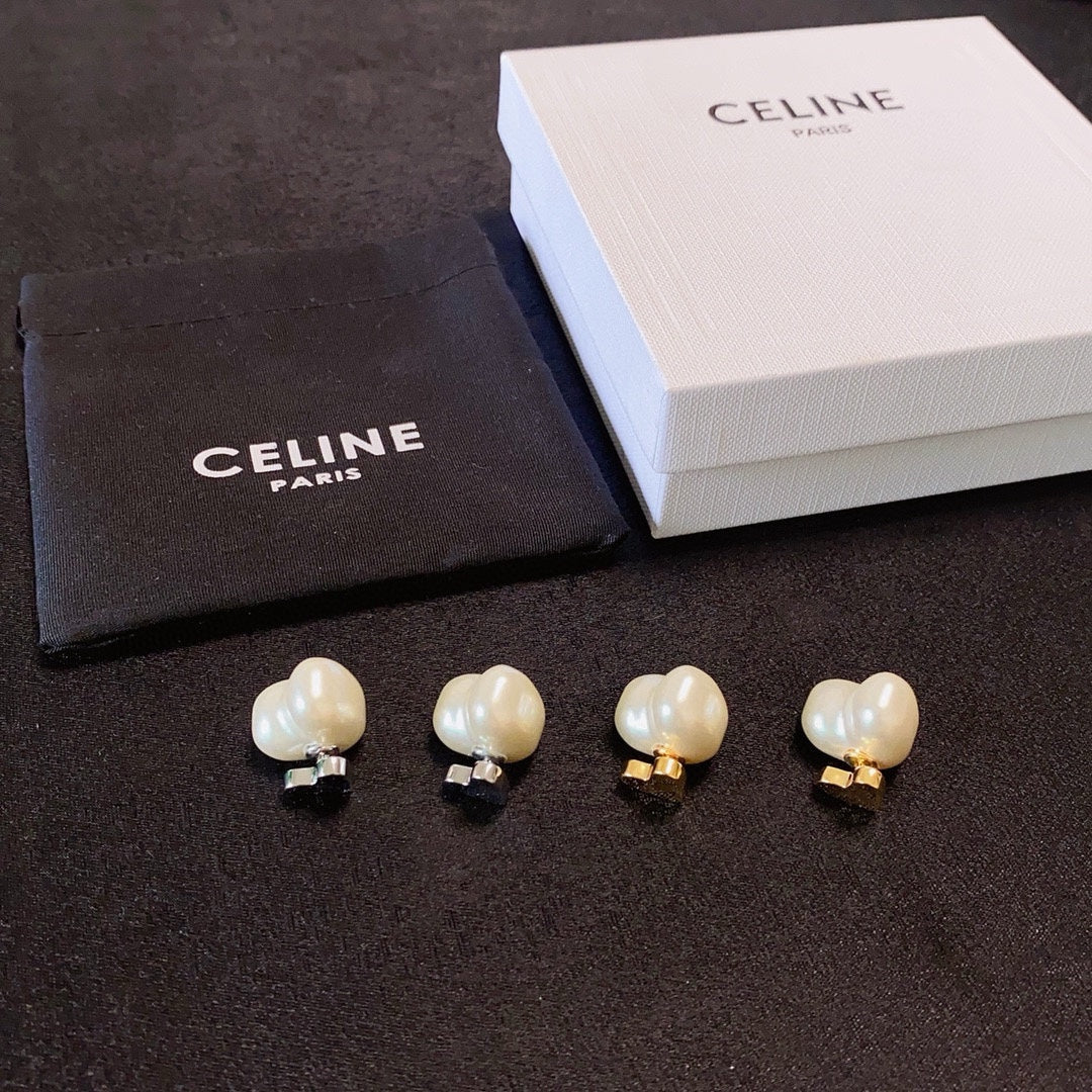 CELINE Triomphe Heart Earrings