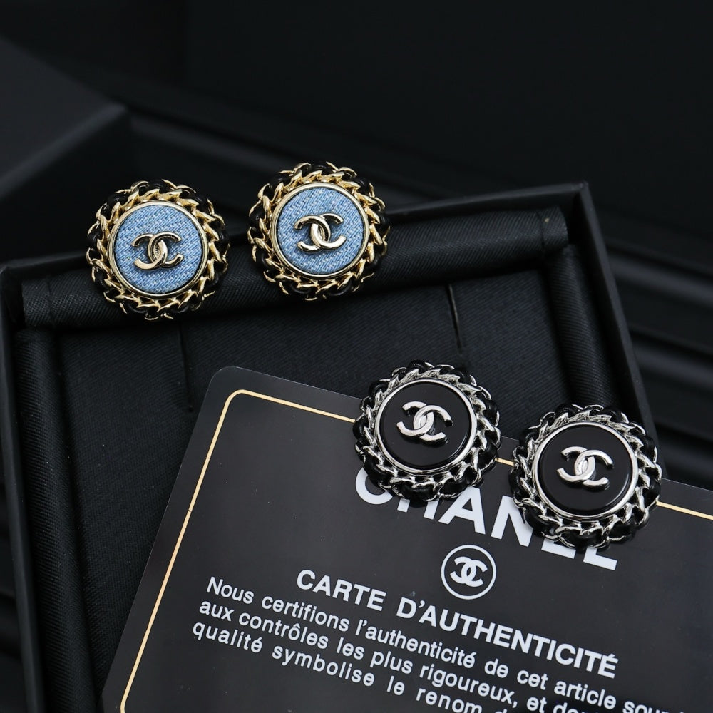 Chanel Vintage Double C Earrings