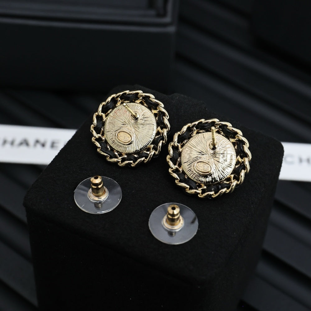 Chanel Vintage Double C Earrings