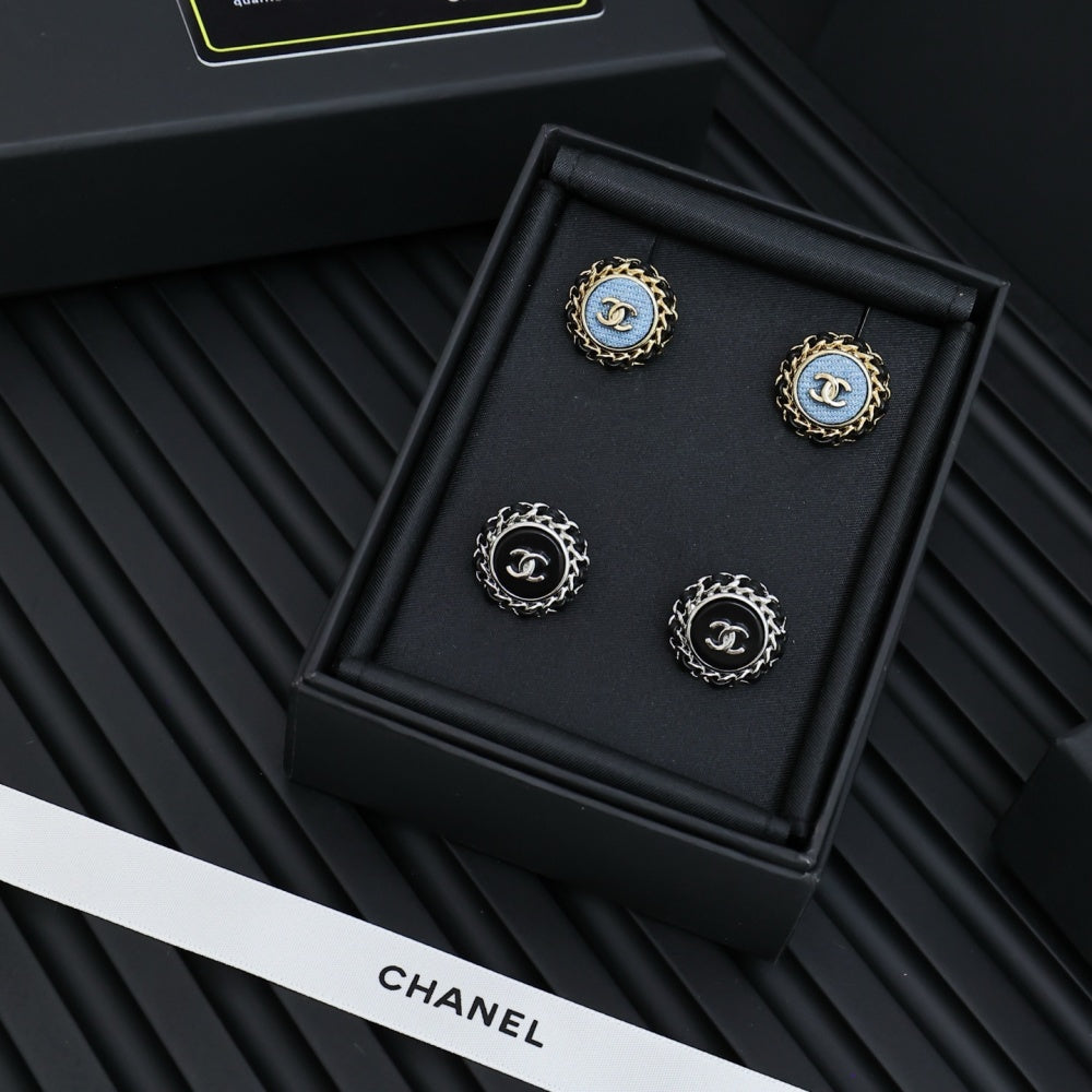 Chanel Vintage Double C Earrings