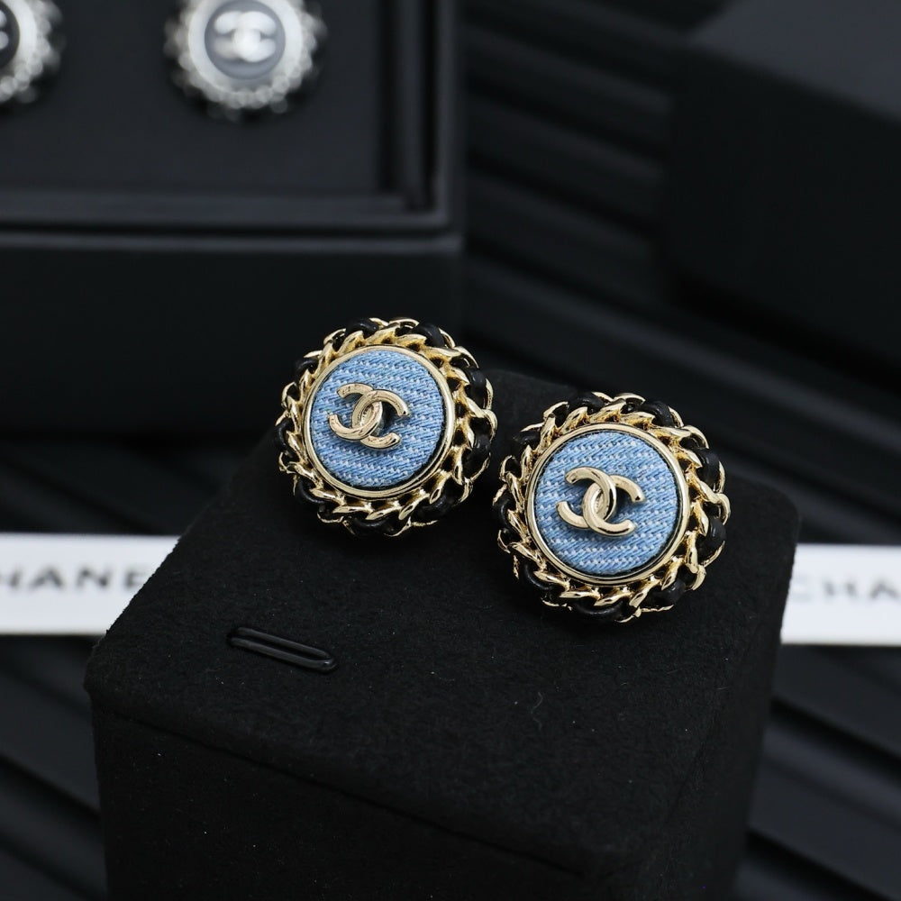 Chanel Vintage Double C Earrings