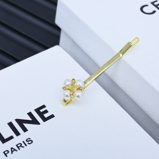 CELINE Pearl Crystal Hair Accessory