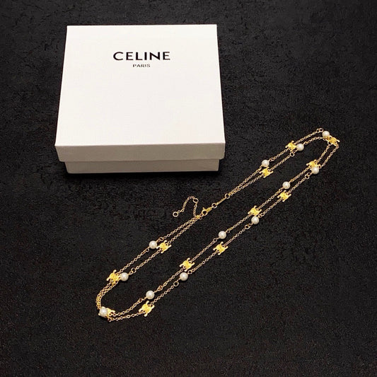 CELINE Pearl Triomphe Necklace
