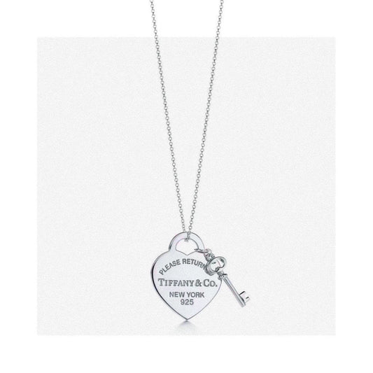 Tiffany & Co. Heart Key Motif Necklace