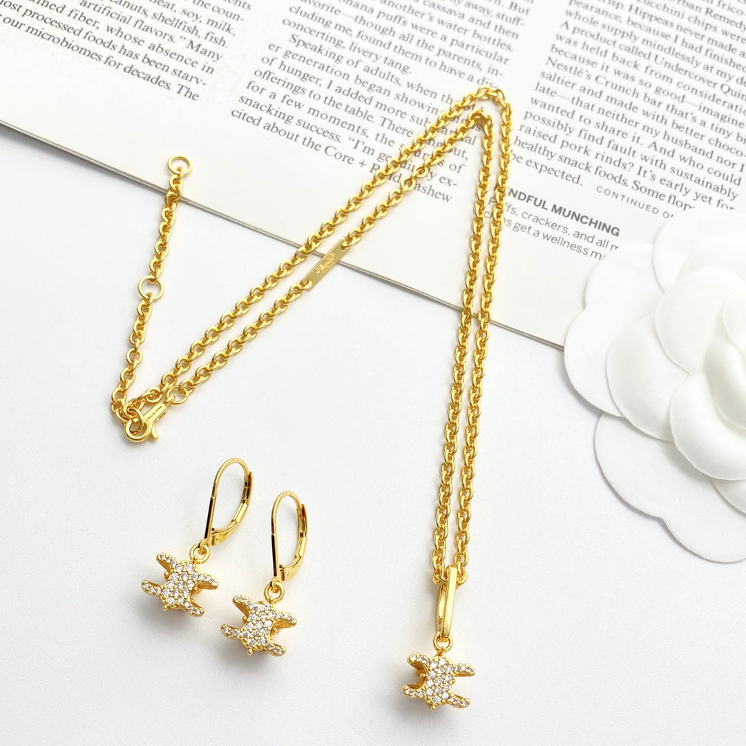 CELINE Crystal Triomphe Necklace